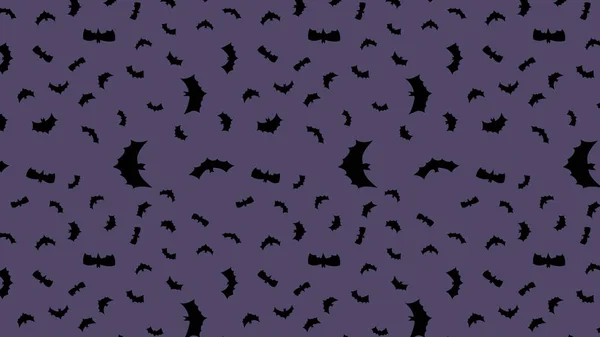 Vetor preto voador morcegos silhuetas banner — Vetor de Stock