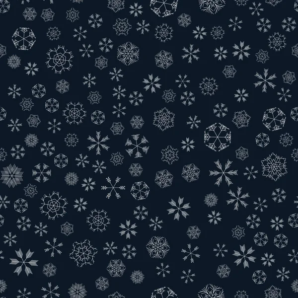 Vector copos de nieve patrón sin costura — Archivo Imágenes Vectoriales