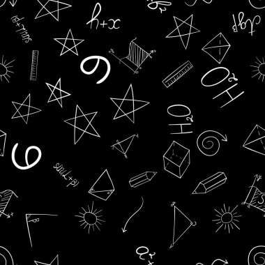 soyut vektör okul doodles dikişsiz desen