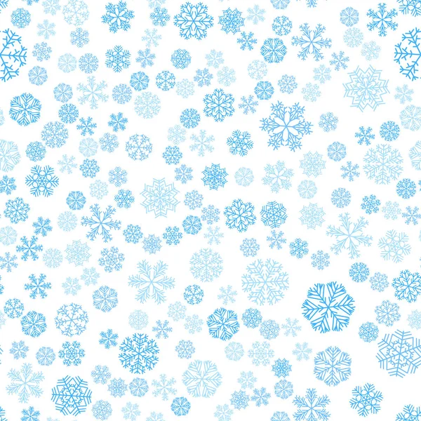 Vector winter sneeuw licht naadloos patroon — Stockvector