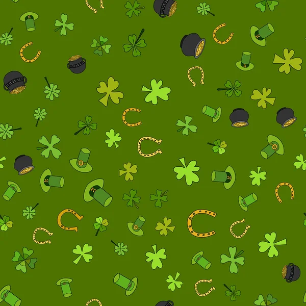 Saint Patrick's Day Vector Seamless — Stock Vector