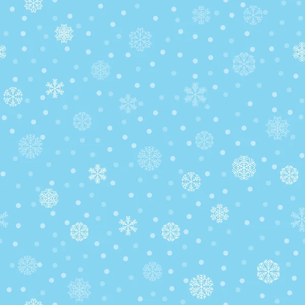 Vector winter sneeuw licht naadloos patroon — Stockvector