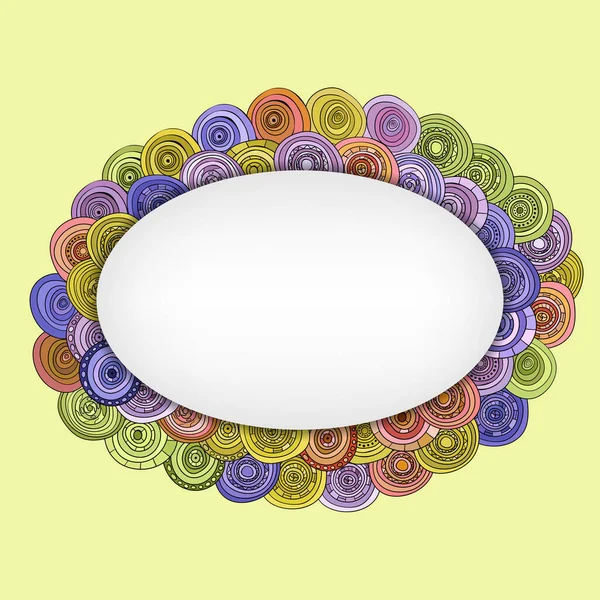 Vector abstracto vintage círculos de color tarjeta — Vector de stock