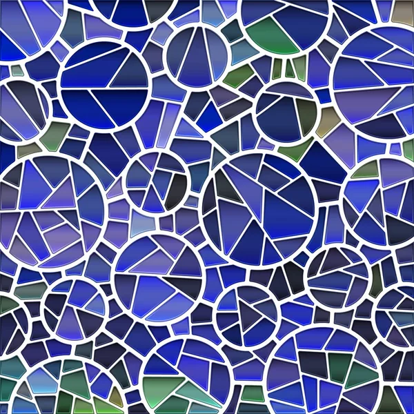 Abstracte vector glas-in-lood mozaïek achtergrond — Stockvector