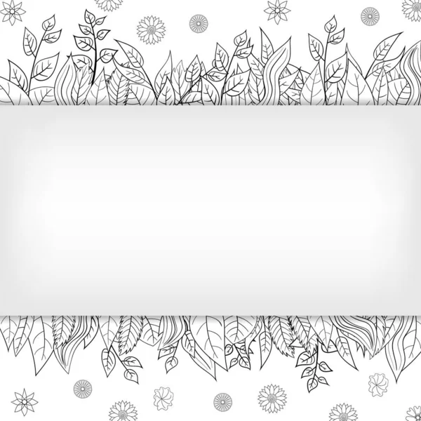 Doodle vector floral vintage card — Stock Vector