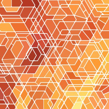 soyut vektör boyalı cam mozaik arkaplan - turuncu ve sarı