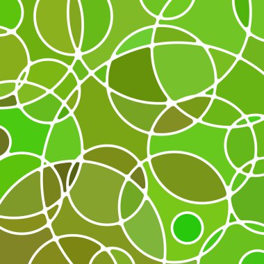soyut vektör boyalı cam mozaik arkaplan - yeşil daireler