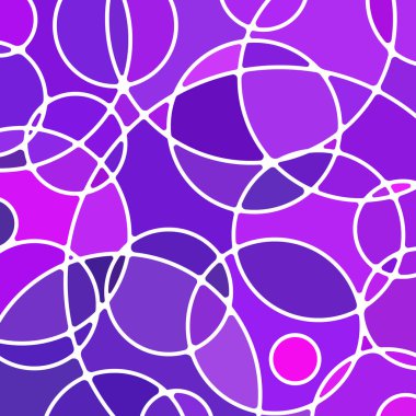 soyut vektör boyalı cam mozaik arkaplan - mor ve mor daireler