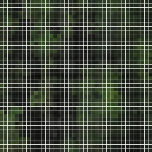 抽象矢量方形像素马赛克背景 深绿色 — 图库矢量图片