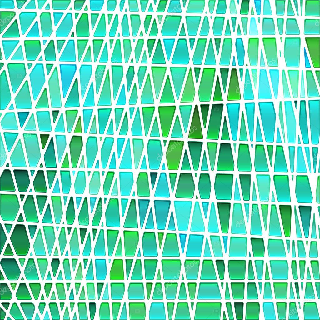 abstract vector stained-glass mosaic background - blue and green