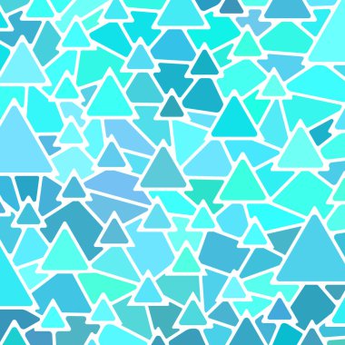 soyut vektör boyalı cam mozaik arkaplan - açık mavi üçgen