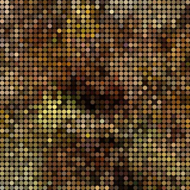 soyut vektör renkli yuvarlak noktalar arkaplan - kahverengi