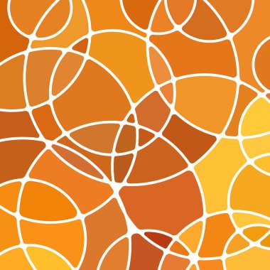 soyut vektör boyalı cam mozaik zemin - turuncu ve sarı daireler