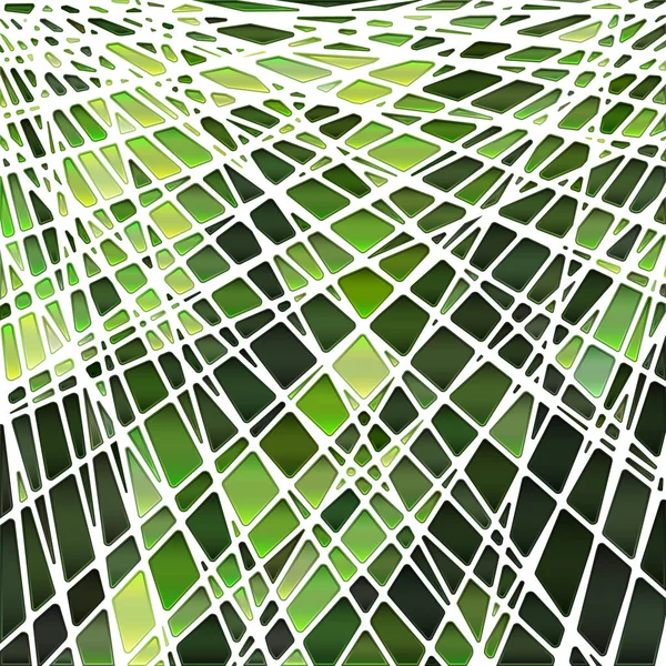 Abstrakte Vektor Glasmosaik Hintergrund Grün Und Dunkelgrün — Stockvektor