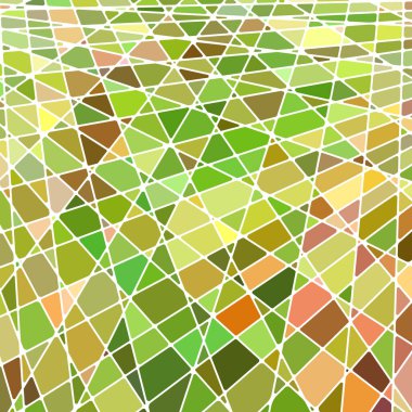 soyut vektör boyalı cam mozaik arkaplan - yeşil ve kahverengi