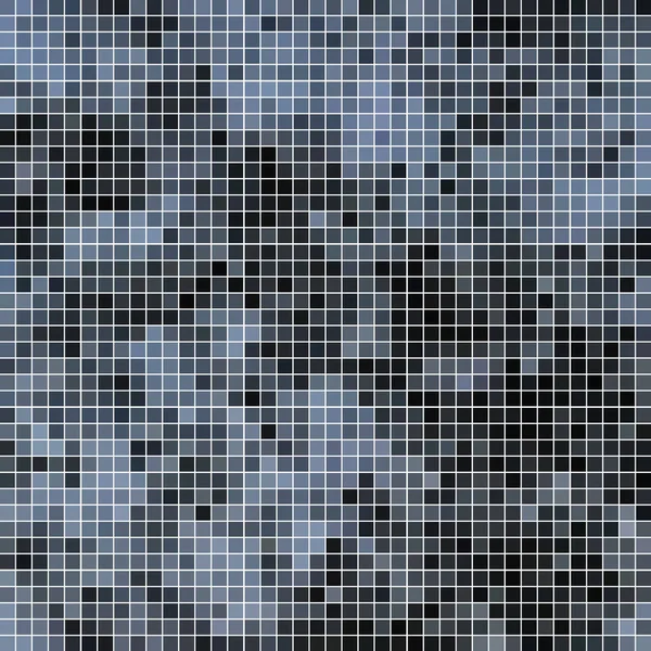 Abstrato Vetor Quadrado Pixel Mosaico Fundo Azul Preto —  Vetores de Stock