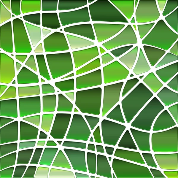 Astratto Vettore Vetrate Mosaico Sfondo Verde Brillante — Vettoriale Stock