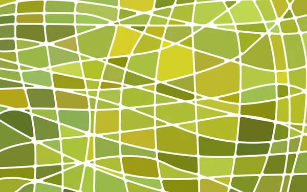 Vetor Abstrato Fundo Mosaico Vidro Manchado Verde Amarelo — Vetor de Stock
