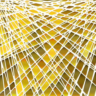 soyut vektör boyalı cam mozaik arkaplan - sarı ve kahverengi