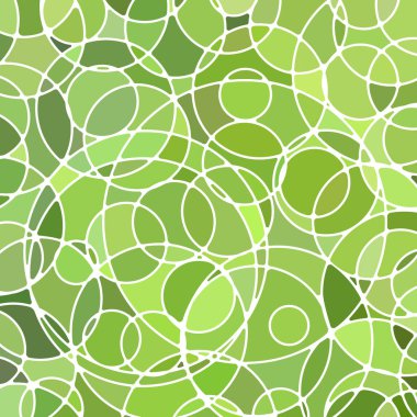 soyut vektör boyalı cam mozaik arkaplan - yeşil daireler
