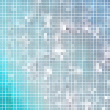 soyut vektör kare piksel mozaik arkaplan - açık mavi