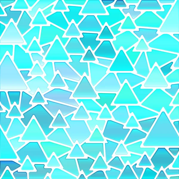 Abstrakt Vektor Färgat Glas Mosaik Bakgrund Ljusblå Trianglar — Stock vektor