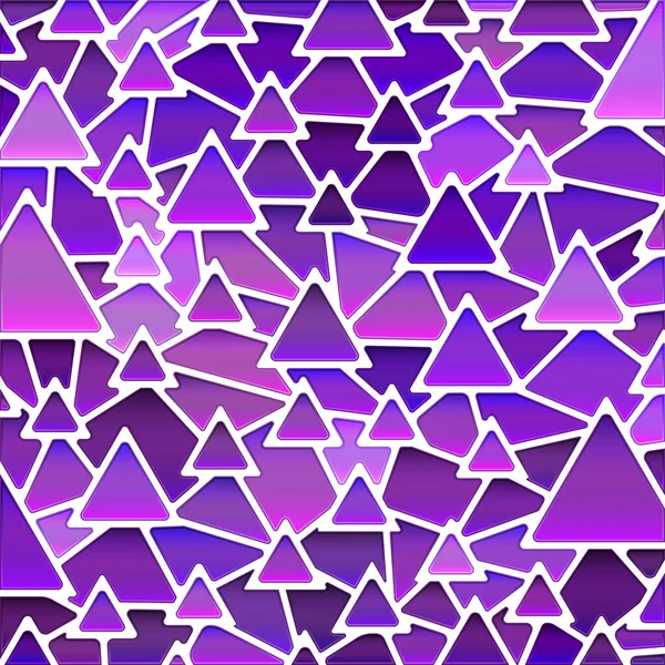 Abstract Vector Stained Glass Mosaic Background Purple Violet Triangles — Stock Vector