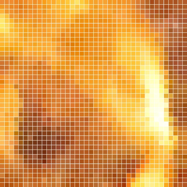 Abstract Vector Square Pixel Mosaic Background Orange Yellow — Stock Vector