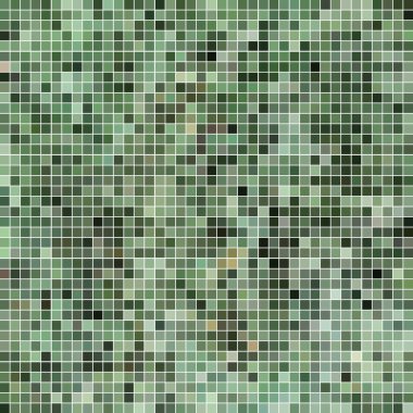 abstract vector square pixel mosaic background - green clipart