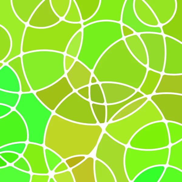 Абстрактные Векторные Витражи Мозаичного Фона Зеленые Круги — стоковый вектор