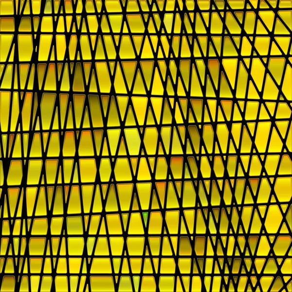 Astratto Vettore Vetrate Mosaico Sfondo Giallo Marrone — Vettoriale Stock