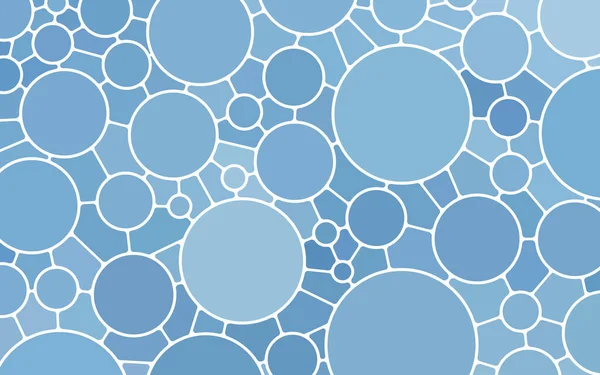 Abstrakte Vektor Glasmalerei Mosaik Hintergrund Blaue Kreise — Stockvektor