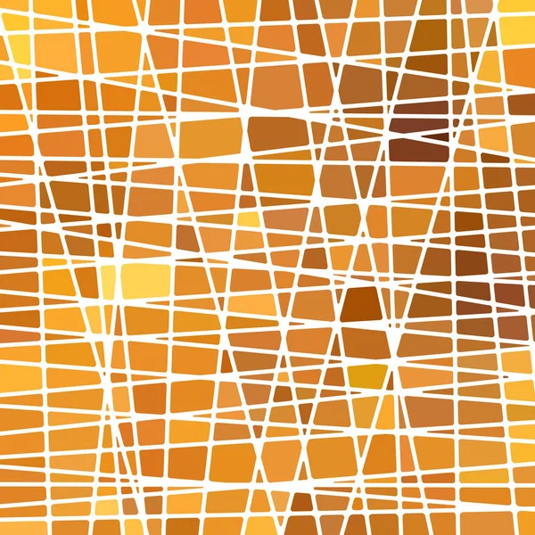 Vektor Abstrak Bernoda Kaca Latar Mosaik Oranye Dan Coklat - Stok Vektor