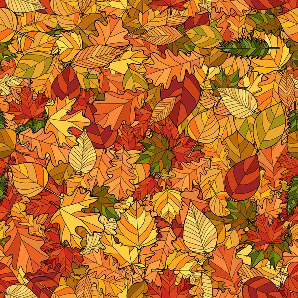 가을에 패턴이 남습니다 — 스톡 벡터