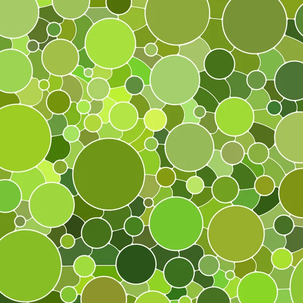 Vector Abstracto Vidrieras Fondo Mosaico Círculos Verdes — Vector de stock