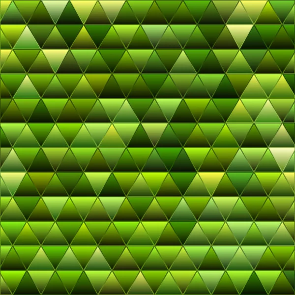 Abstract Vector Glas Lood Driehoek Mozaïek Achtergrond Groen — Stockvector