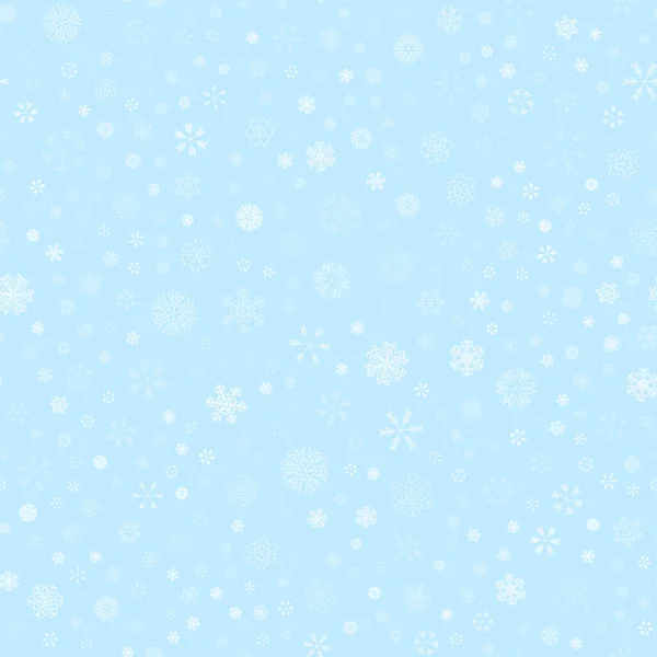 Vector Winter Sneeuw Licht Naadloos Patroon — Stockvector