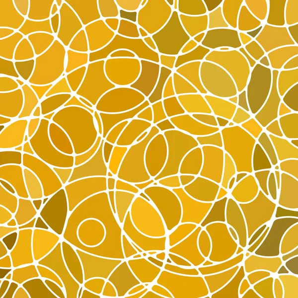 Vector Abstracto Vidrieras Fondo Mosaico Círculos Amarillos — Vector de stock