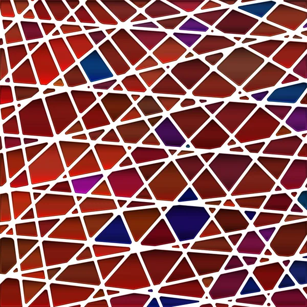 Vector Abstracto Manchado Vidrio Mosaico Fondo Rojo Marrón — Vector de stock