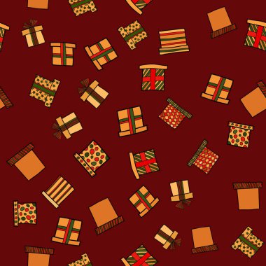 Soyut vektör karalama noeli kusursuz bir desen sunar