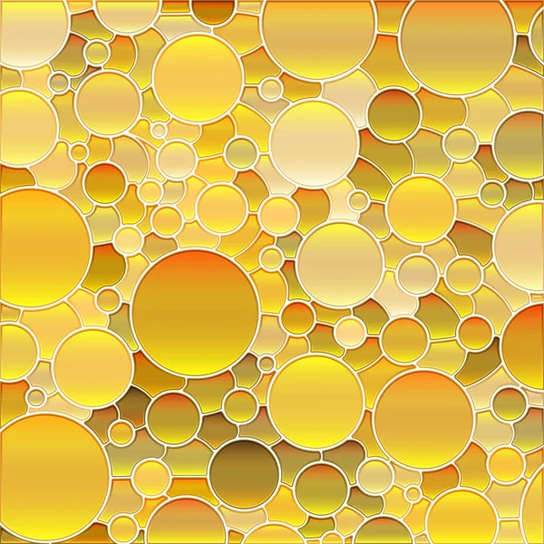 抽象ベクトルステンドグラスモザイク背景 ゴールデンイエロー — ストックベクタ