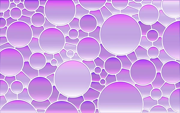 Абстрактные Векторные Витражи Мозаичного Фона Фиолетовые Круги — стоковый вектор