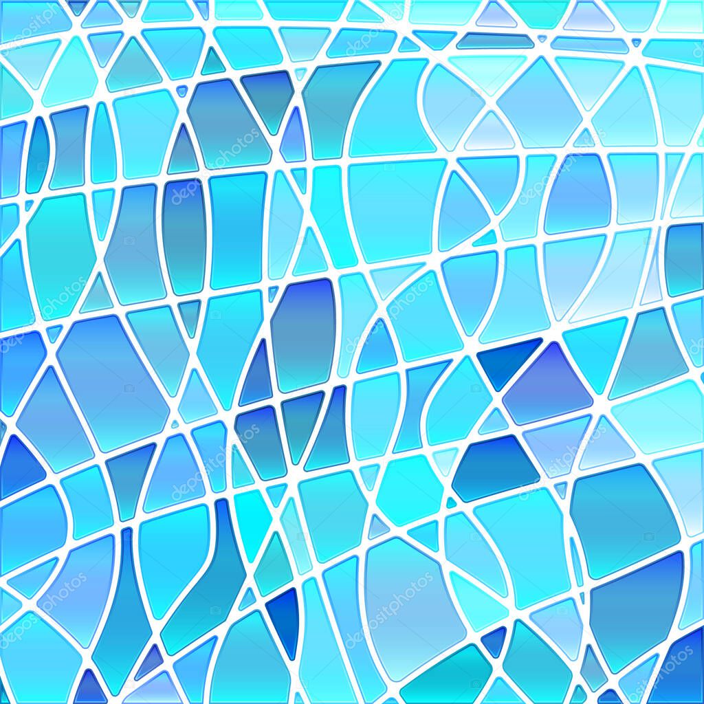 abstract vector stained-glass mosaic background - blue and violet