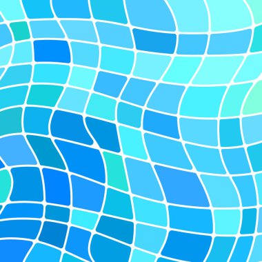 soyut vektör boyalı cam mozaik arkaplan - parlak ve açık mavi