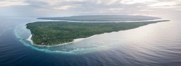 Güzel Sağlıklı Mercan Kayalıkları Boyunca Wakatobi Milli Parkı Sulawesi Endonezya — Stok fotoğraf