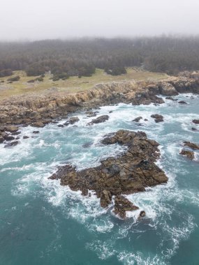 Kuzey Pasifik Okyanusu ılıman suları Sonoma Kuzey Kaliforniya'da doğal ve kayalık sahil şeridi karşı yıkayın. Bu alan kuzeyindeki San Francisco tarafından yaklaşık 100 mil olduğunu..