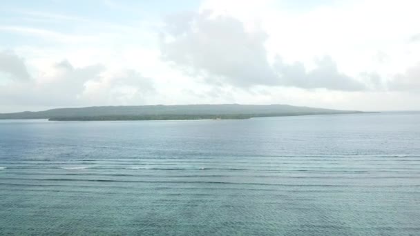 Vista Aérea Paisagem Plana Recife Pacífica Torno Uma Ilha Parque — Vídeo de Stock