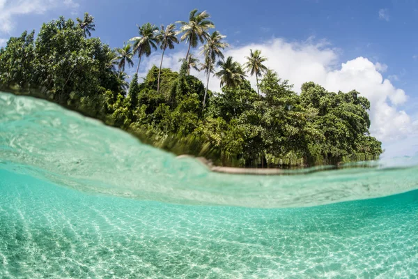 Warme Heldere Water Rondom Een Prachtig Eiland Raja Ampat Indonesië — Stockfoto