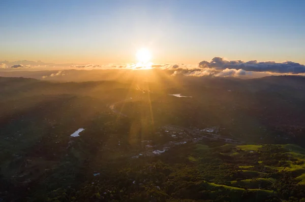 Licht Verlicht East Bay Hills Bij Zonsopgang San Francisco Bay — Stockfoto