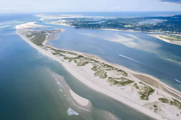 Águas Frias Oceano Atlântico Banham Uma Praia Cênica Cape Cod — Fotografia de Stock